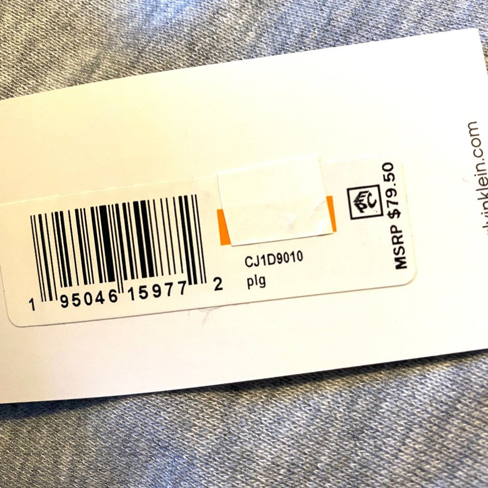 Calvin Klein CJ1D9010 Authentic Womens Gray French Terry Hooded Sweatshirt Dress - Picture 6 of 6